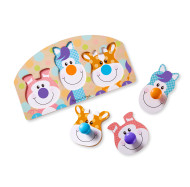 Melissa & Doug First Play Wooden Jumbo Knob Farm Animal Puzzle (3 pcs)